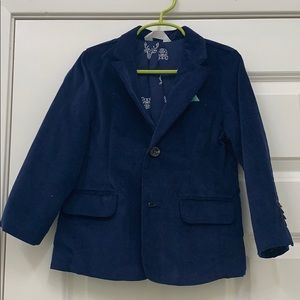 Navy blue velour jacket